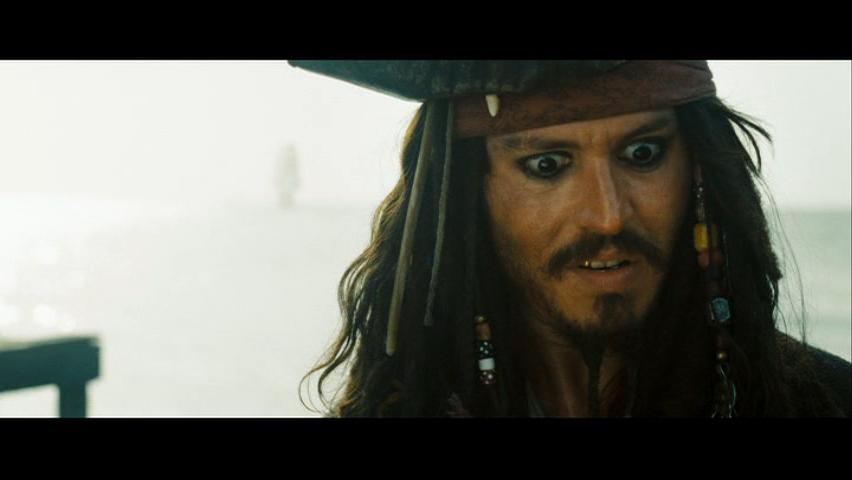 Johnny Depp as Captain Jack Sparrow. 